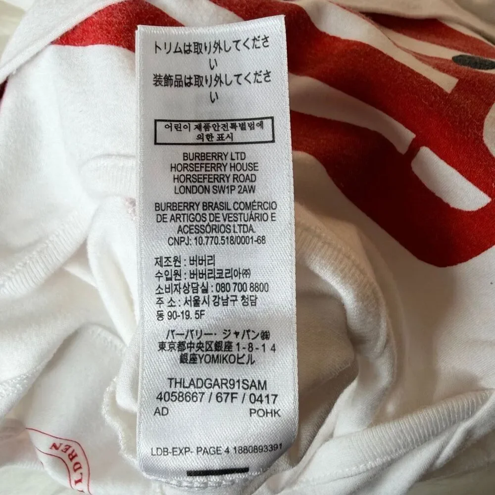 BURBERRY Children Double Decker Bus Coverall Jumpsuit Size 12 Months